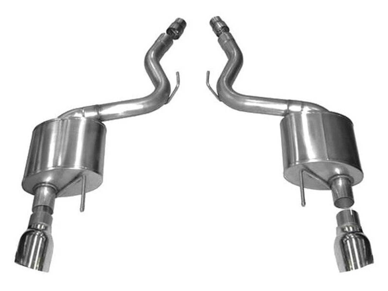 Corsa 14326 Sport 3" Axle Back Exhaust with Polished Dual 4.5" Tips for 2015-2017 Mustang GT 5.0