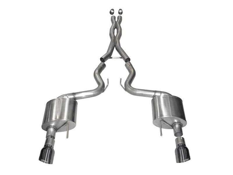 Corsa 14328GNM Xtreme 3" Cat-Back Exhaust with Gun Metal Tips for 2015-2017 Mustang GT Coupe 5.0