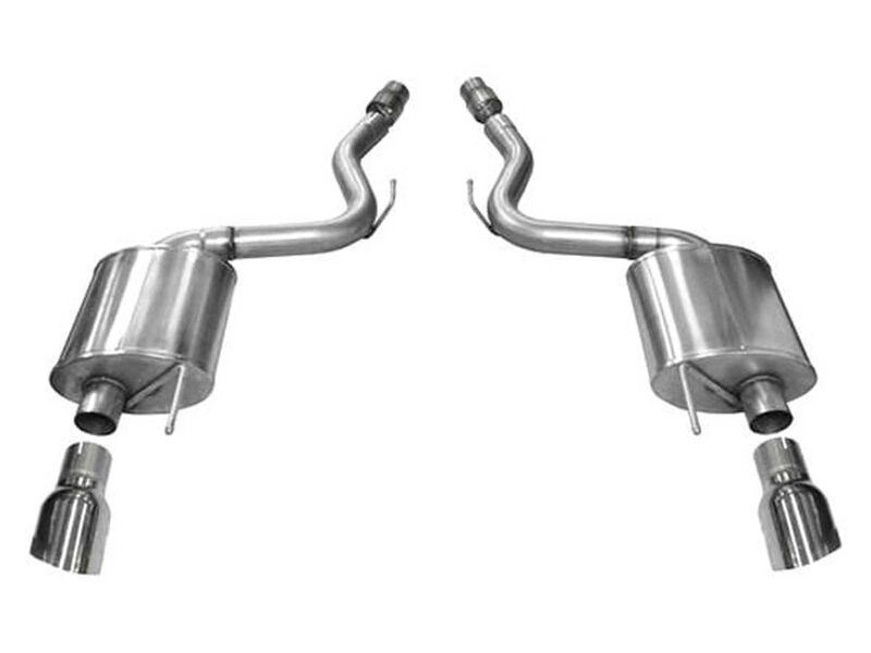 Corsa 14329 Touring 3-Inch Axle Back Exhaust with Polished Dual Tips for 2015-2017 Mustang GT 5.0