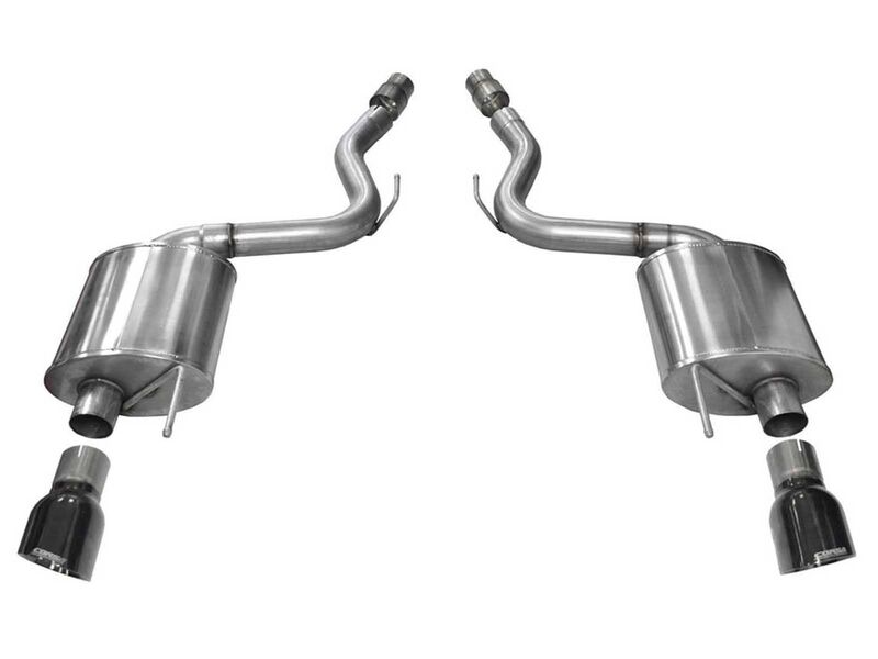 Corsa 14329BLK Touring 3-Inch Axle Back Exhaust with Black Dual Tips for 2015-2017 Mustang GT 5.0