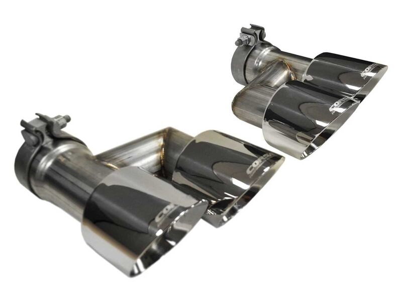 Corsa 14333 Polished Quad Exhaust Tip Kit for 2015-2017 Ford Mustang GT 5.0 & 2.3 Ecoboost