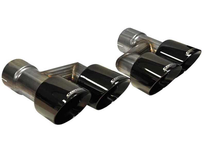 Corsa 14333BLK Black Quad Exhaust Tip Kit for 2015-2017 Ford Mustang GT 5.0 & 2.3 Ecoboost