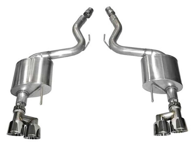 Corsa 14334 Sport 3-Inch Axle Back Exhaust with Polished Quad Tips for 2015-2017 Ford Mustang GT 5.0