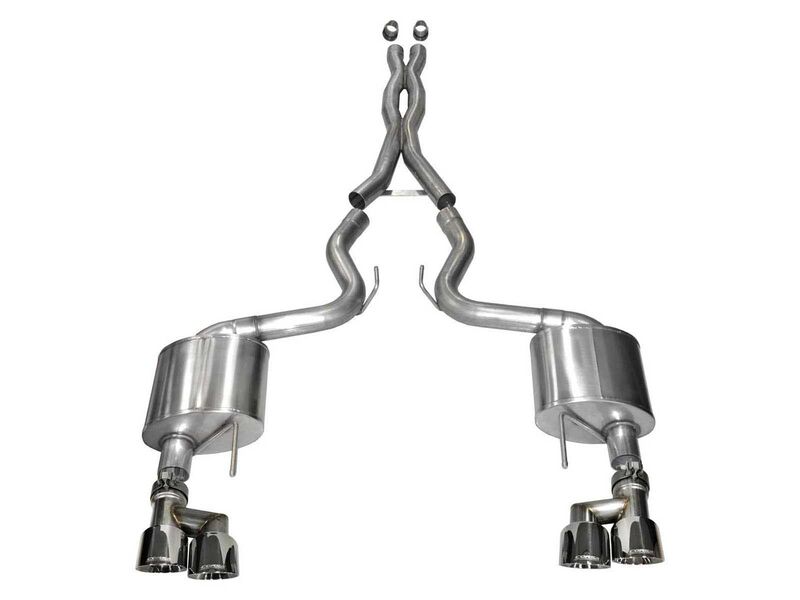 Corsa 14335 Xtreme 3-Inch Cat-Back Exhaust with Polished Quad Tips for 2015-2017 Ford Mustang GT 5.0
