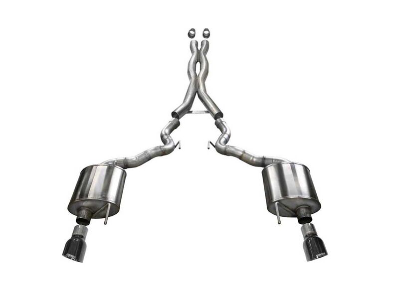 Corsa 14341BLK Sport Cat-Back Exhaust with Black Tips for 2015-2017 Mustang GT Convertible 5.0