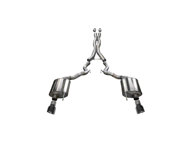 Corsa 14342BLK Xtreme Dual Rear Exit Exhaust with Black Tip for 2015-2017 Mustang GT Convertible 5.0