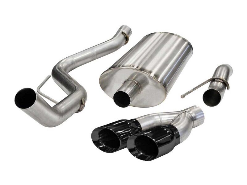 Corsa 14387BLK Sport Cat-Back Exhaust with Black Tip for 2011-2014 Ford F-150 Raptor 6.2
