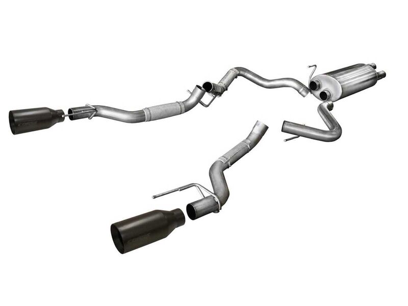 Corsa 14397BPC Sport Cat-Back Exhaust Dual Rear Exit with Matte Black Tip for 2017-2020 F150 Raptor