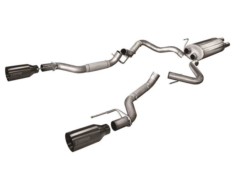 Corsa 14397GNM Sport Cat-Back Exhaust Dual Rear Exit with 5in Gunmetal Tip for 2017-20 F-150 Raptor