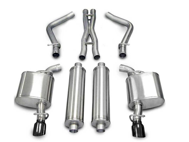 Corsa 14439BLK Xtreme Cat-Back Exhaust with Black Tip for 2005-2010 Dodge Charger R/T 5.7