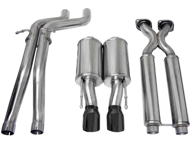 Corsa 14451BLK Sport Cat-Back Exhaust with Black Tip for 2006-2010 Jeep Grand Cherokee 6.1 SRT-8