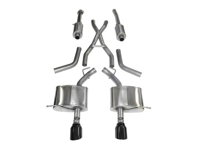 Corsa 14459BLK Sport Cat-Back Exhaust with Dual Rear Exit Black Tips for 2011-2024 Dodge Durango 5.7