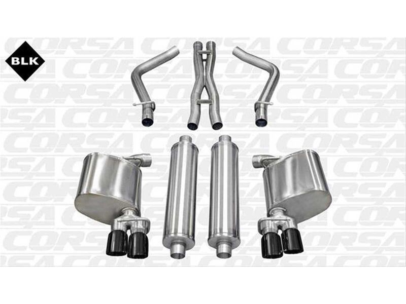 Corsa 14522BLK Xtreme Cat-Back Exhaust with Black Tip for 2011-2014 Dodge Charger R/T 5.7