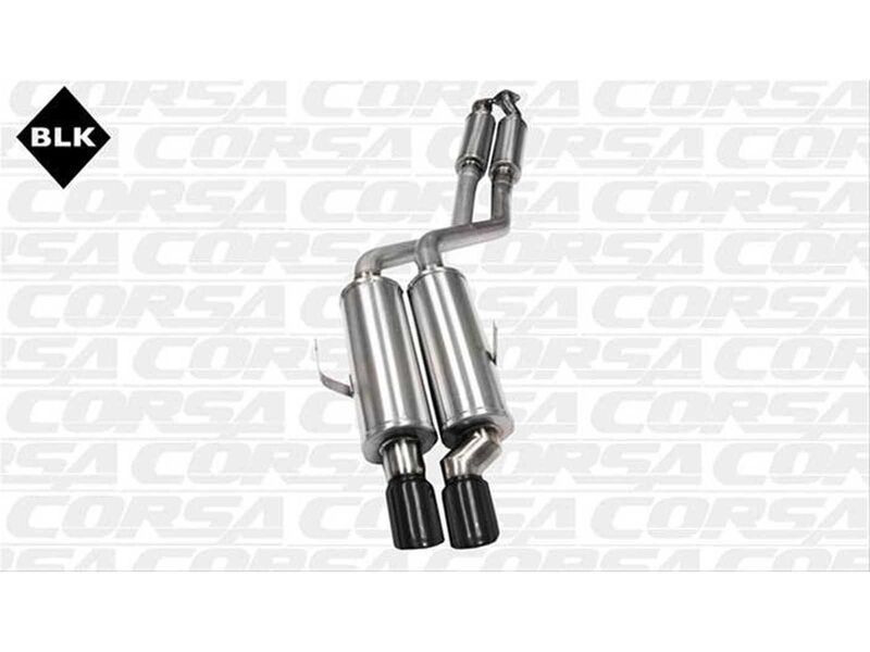 Corsa 14553BLK Sport Cat-Back Exhaust with Black Tip for 1992-1999 BMW 325i/is Coupe E36