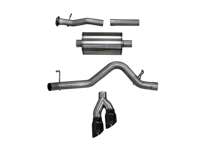 Corsa 14744BLK Sport Cat-Back Exhaust with 4-inch Black Pro Series Tips for 2015-2016 Colorado 3.6