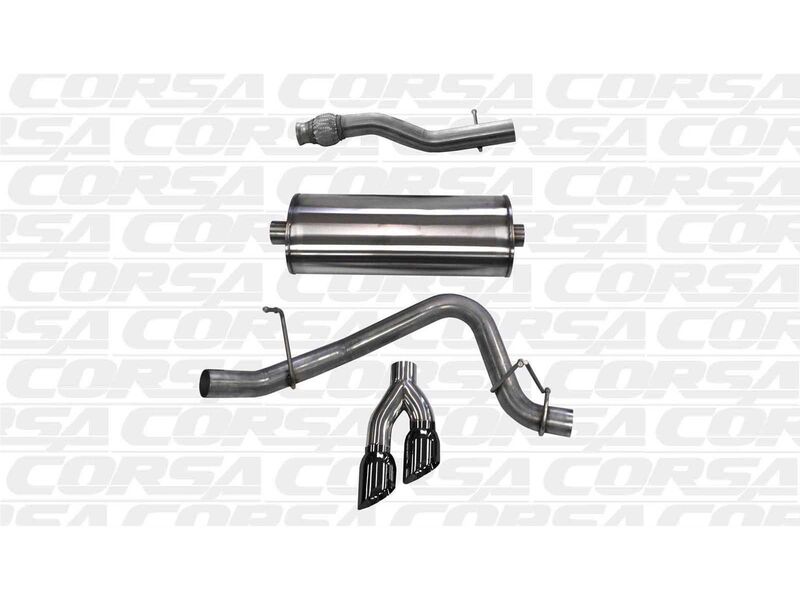 Corsa 14748BLK Sport 3" Cat-Back Exhaust Twin 4" Black Tips for 2015-2020 Suburban/Yukon XL 1500 5.3