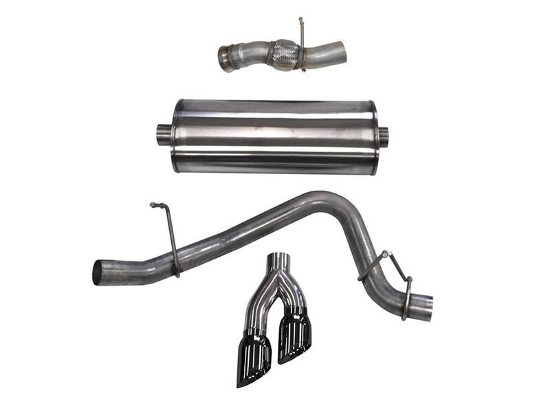 Corsa 14792BLK Sport 3" Cat-Back Exhaust Single Side w Twin 4" Black Tip for 2011-2013 Sierra 6.0