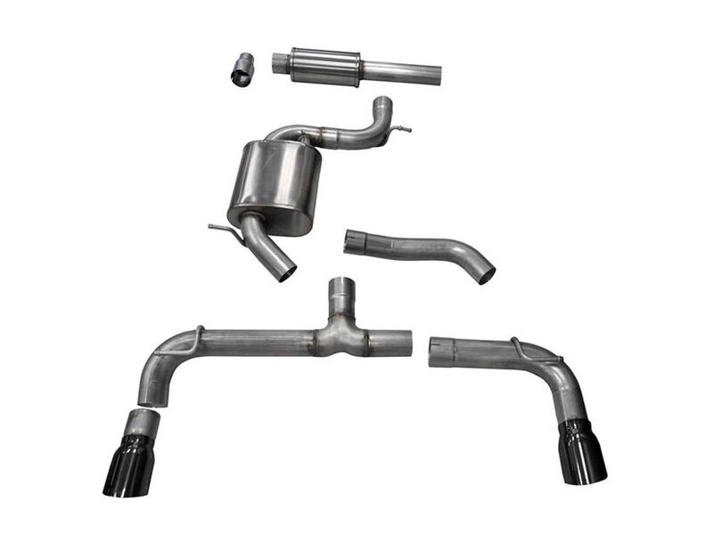 Corsa 14834BLK Sport 3" Cat-Back Exhaust Dual Rear Exit for 2014-2016 Volkswagen GTI Mk7