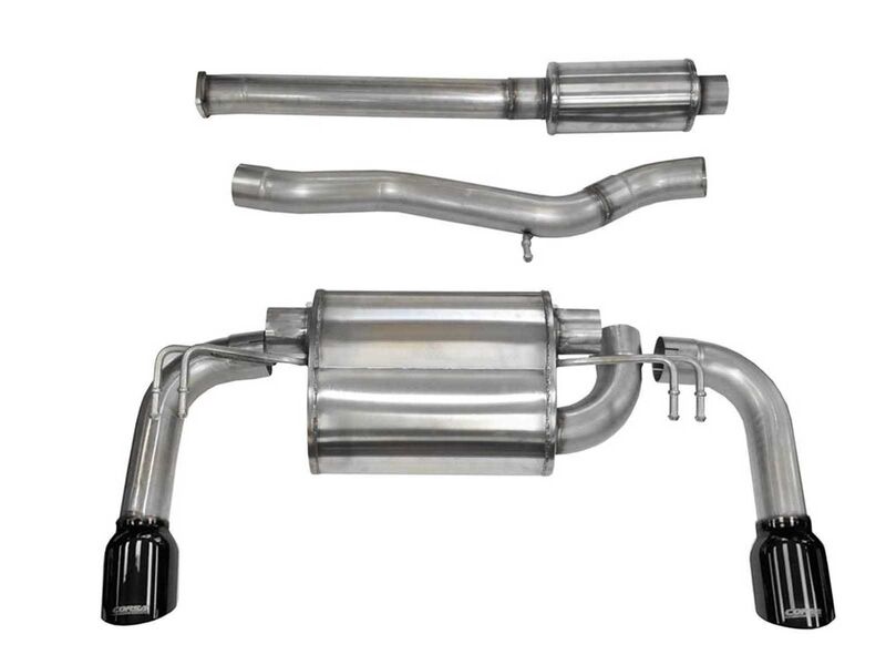 Corsa 14858BLK Sport Dual Rear Cat-Back Exhaust with Black Tip for 2008-2015 Lancer Evo X Sedan 2.0