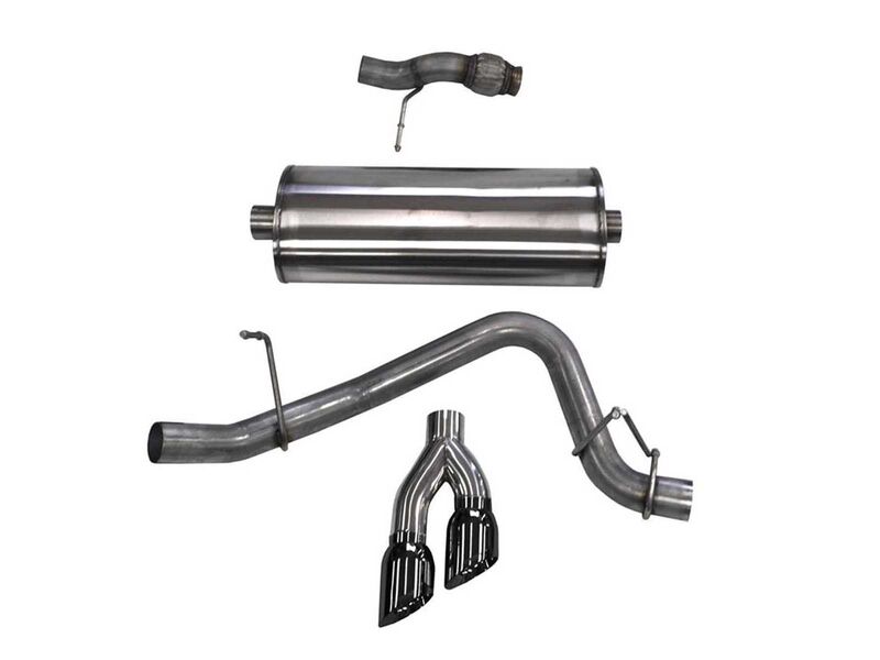 Corsa 14859BLK Sport Cat-Back Exhaust Sport 3" Single Side Twin Black Tips for 2015-2020 Tahoe/Yukon