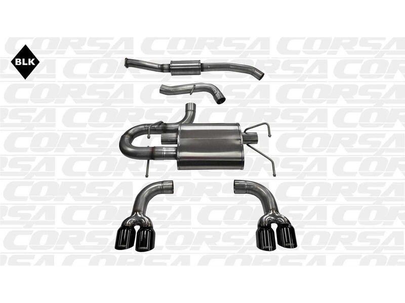 Corsa 14862BLK Sport Cat-Back Exhaust with Black Tip for 2008-2014 Impreza Hatchback STI 2.5L Turbo