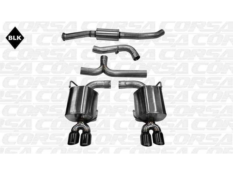 Corsa 14863BLK Sport Cat-Back Exhaust with Black Tip for 2011-14 Impreza Sedan STI 2.5L Turbo Manual