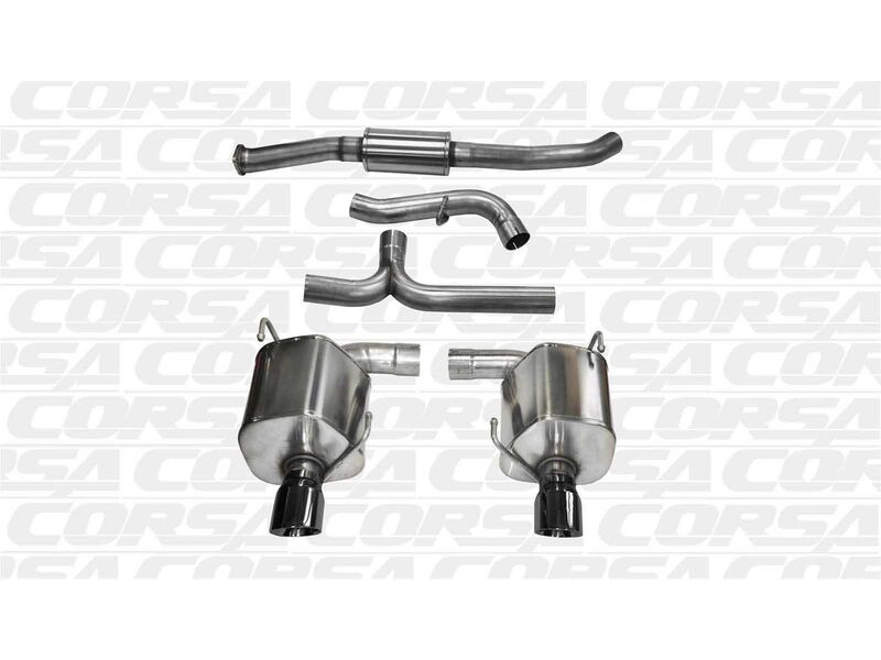 Corsa 14865BLK Sport 3" Cat-Back Exhaust with 4" Blac for 2008-2010 Subaru Impreza WRX Sedan 2.5T