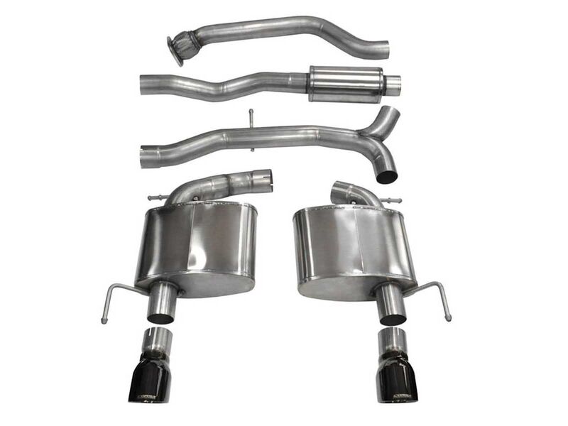 Corsa 14888BLK Sport Cat-Back Exhaust with Dual Rear Exit Black Tips for 2013-2019 ATS Sedan 2.0 A/T