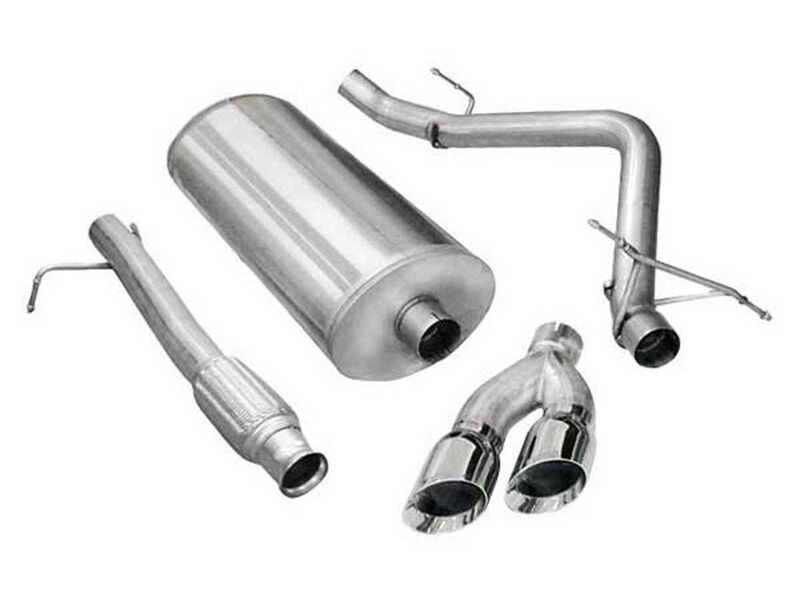 Corsa 14900 Sport Cat-Back Exhaust with Polished Tip for 2009-13 Silverado Reg Cab/Long Bed 1500 4.8