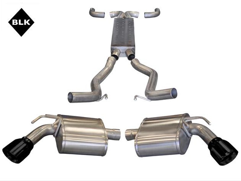 Corsa 14951BLK Sport Cat-Back Exhaust with 4" Pro-Series Black Tips for 2010-2015 Camaro V8 Manual