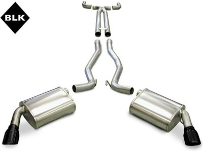 Corsa 14952BLK Sport Cat-Back Exhaust with Black 4" Pro-Series Tips for 2010-2015 Camaro L99 Auto