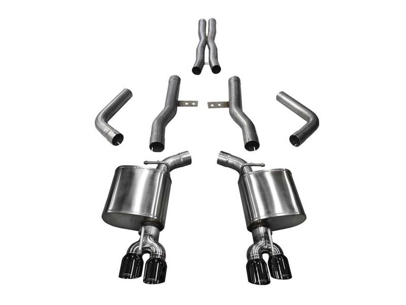 Corsa 14989BLK Xtreme Cat-Back Exhaust with 3.5" Black Tips for 2015-2023 Challenger Hellcat