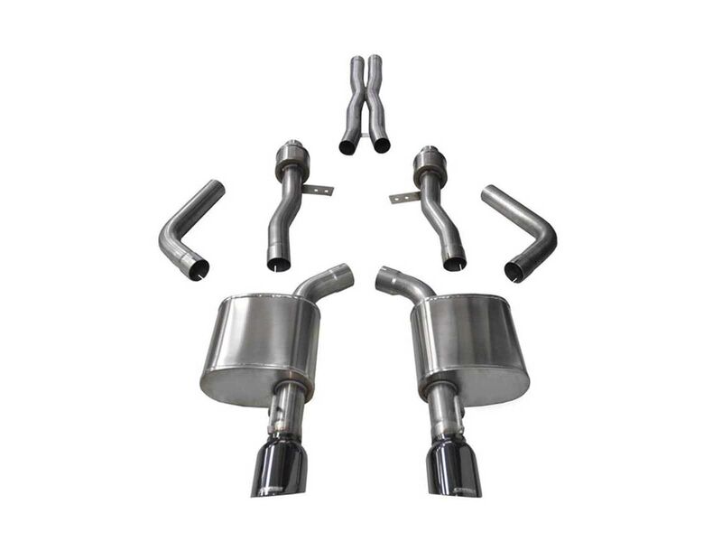 Corsa 14995BLK Sport Cat-Back Exhaust with Black Tip for 2015-2023 Charger SRT / Scat Pack / R/T 6.4