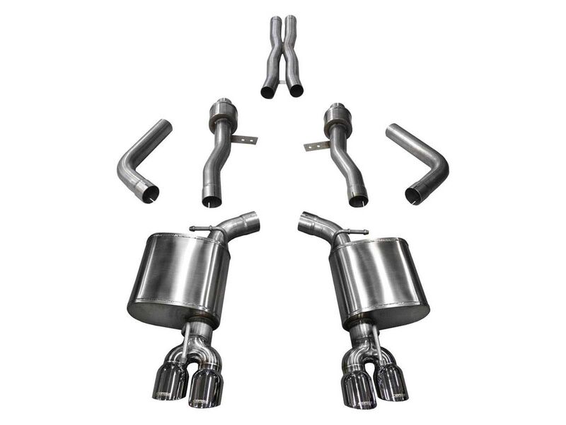 Corsa 21005 Sport Cat-Back Exhaust Dual Rear Exit with 3.5" Polished Tips for 2017-23 Challenger 5.7
