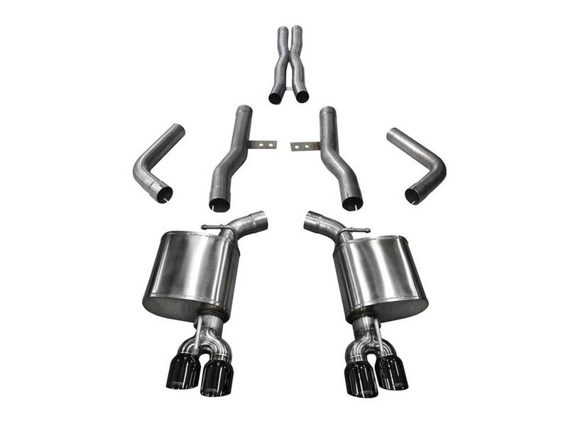 Corsa 21006BLK Xtreme Cat-Back Exhaust Dual Rear Exit with Black Tips for 2017-2023 Challenger 5.7
