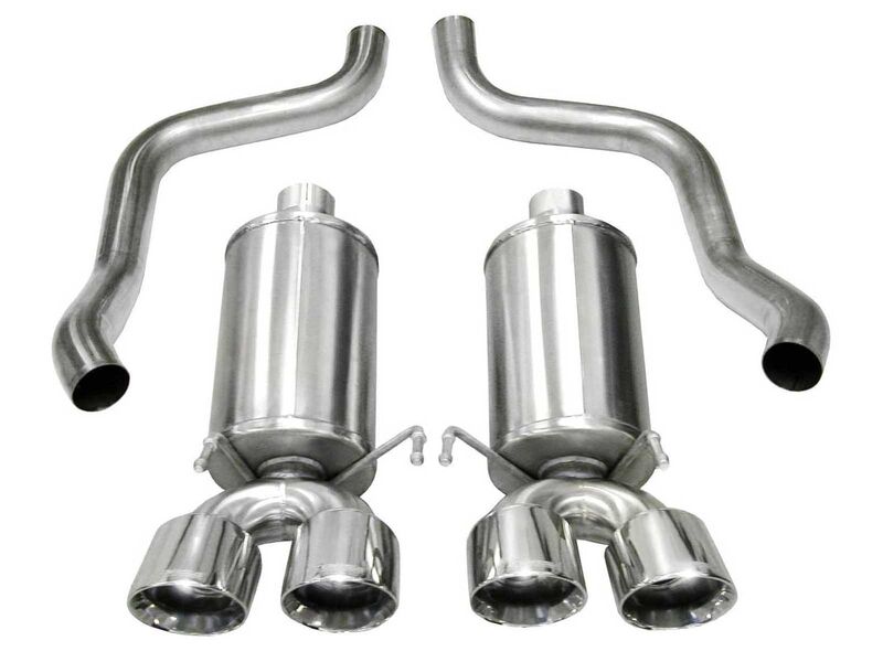 Corsa 21010 Xtreme Axle-Back Exhaust with 4.5" Polished Tips for 2005-2007 Corvette C6 6.0/6.2