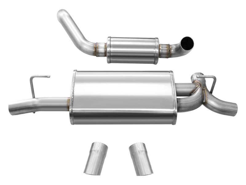 Corsa 21015 Touring 2.5-Inch Dual Rear Turn Down Exit Axle-Back Exhaust for 2018-2025 Wrangler JL