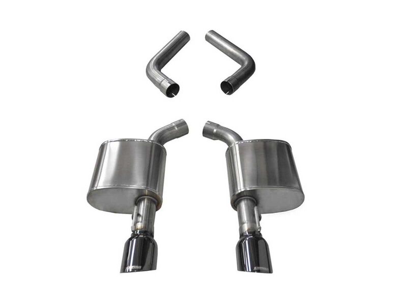 Corsa 21019BLK Sport Axle-Back Exhaust with Black Tips for 2017-20 Charger 6.4/2017-19 Charger 5.7