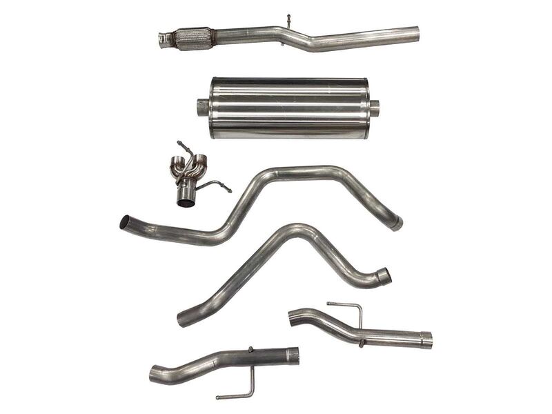Corsa 21033 Sport Cat-Back Exhaust Dual Rear Exit No Tips, 2019-23 GM 1500 6.2 CCSB 147.5 Wheelbase
