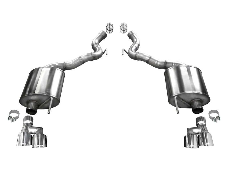 Corsa 21050 Sport Axle-Back Exhaust with 4-inch Tips for 2018-2023 Ford Mustang GT Convertible 5.0