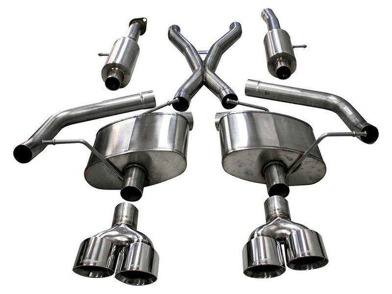 Corsa 21051 Sport Cat-Back Exhaust with 4.5" Polished Tips for 2018-21 Grand Cherokee TrackHawk 6.2