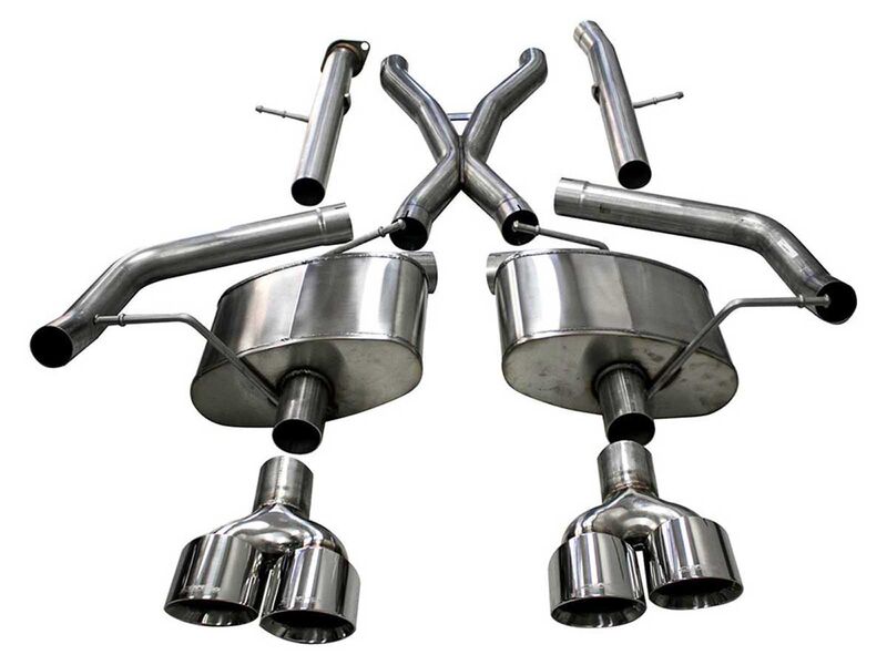 Corsa 21052 Xtreme Cat-Back Exhaust with 4.5" Polished Tips for 2018-21 Grand Cherokee TrackHawk 6.2