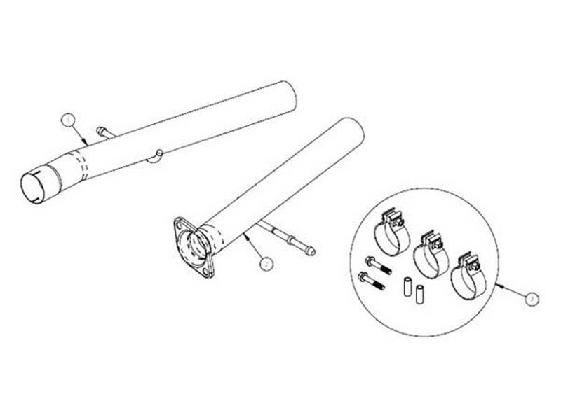 Corsa 21053 Sport to Xtreme Non-Resonated 2.5-in Head Pipe Conversion Kit for 2018-2021 TrackHawk