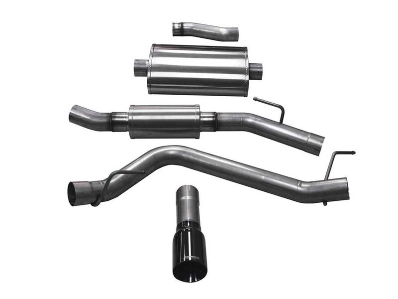 Corsa 21060BLK Sport Cat-Back Exhaust System with 4" Black Tip for 2020-2025 Gladiator JT 3.6