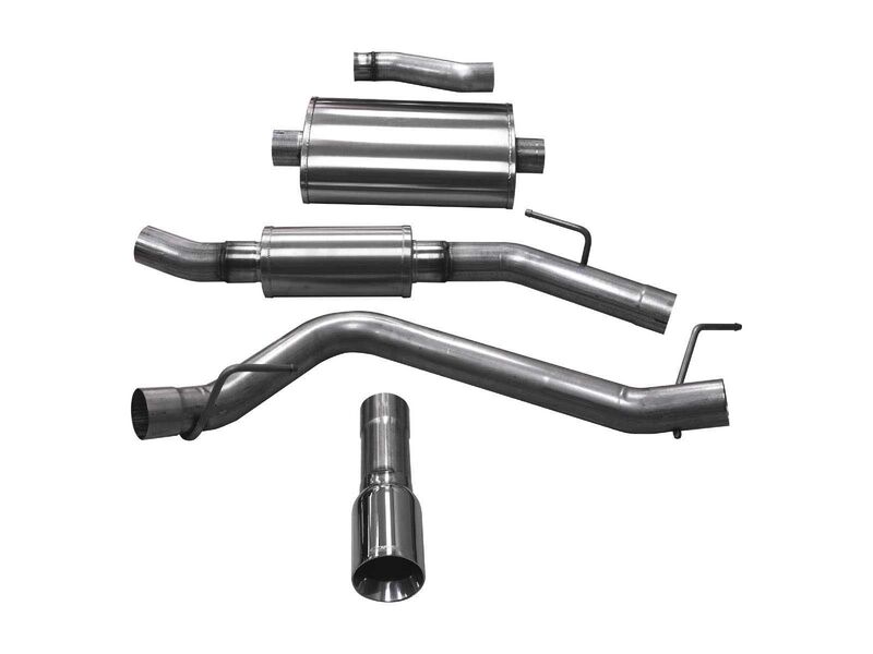 Corsa 21062 Touring 3" Cat-Back Exhaust Side Exit with 4" Polished Tip for 2020-2025 Gladiator JT