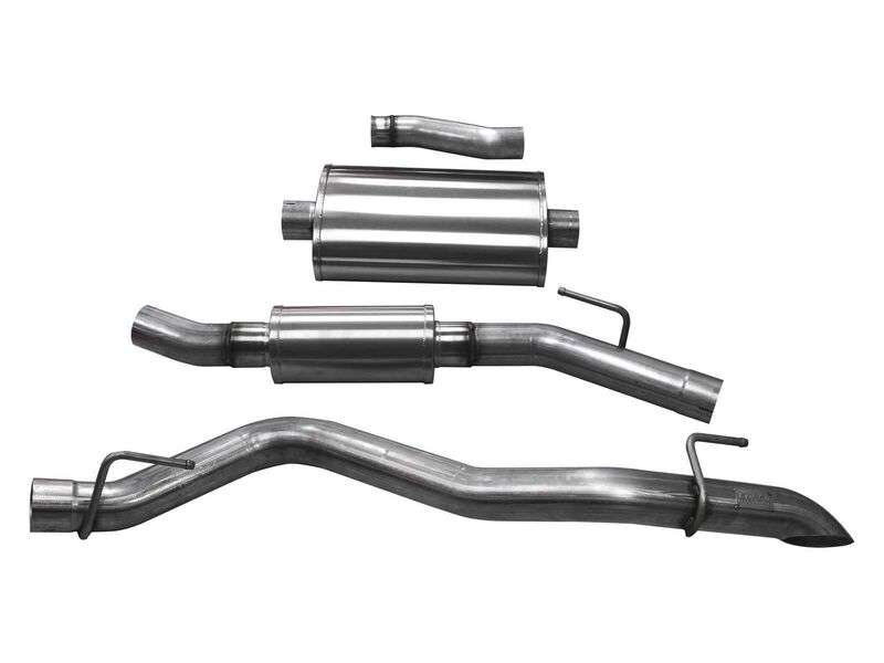 Corsa 21063 Touring 3" Touring Cat-Back Exhaust with Turn Down Tip for 2020-2025 Gladiator JT
