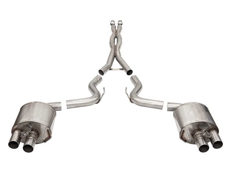 Corsa 21096 Variable Sound Dual Rear Axle-Back Stainless for 2015-2020 Mustang GT350/R 5.2
