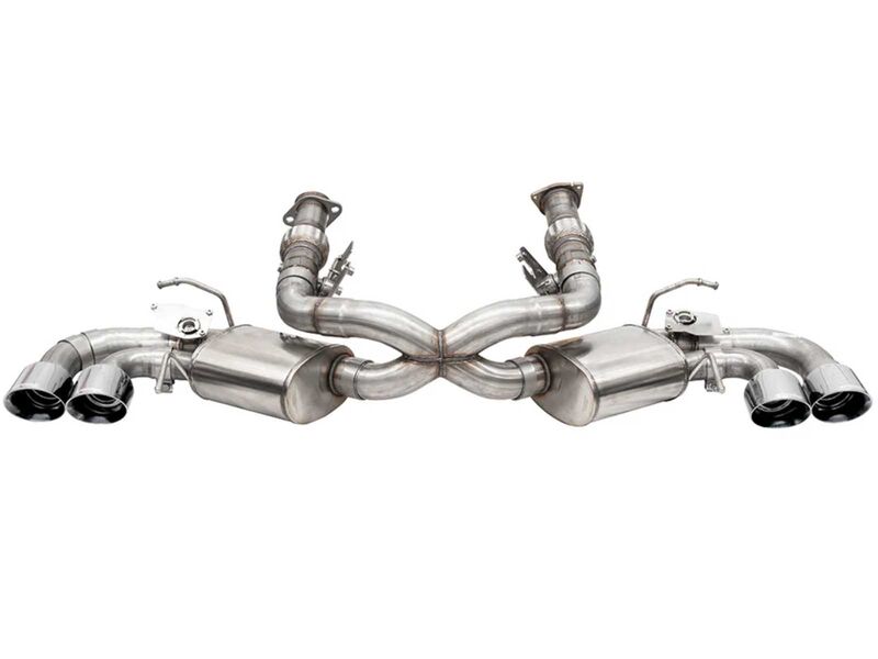 Corsa 21100 Variable Sound 3" Valved Cat-Back Exhaust, 4.5" Polished Tips, 2020-Up Corvette C8 w/AFM