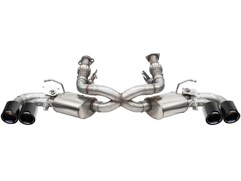 Corsa 21100CFBLK Variable Sound 3-Inch Valved Cat-Back Exhaust with AFM for 2020-Up Corvette C8