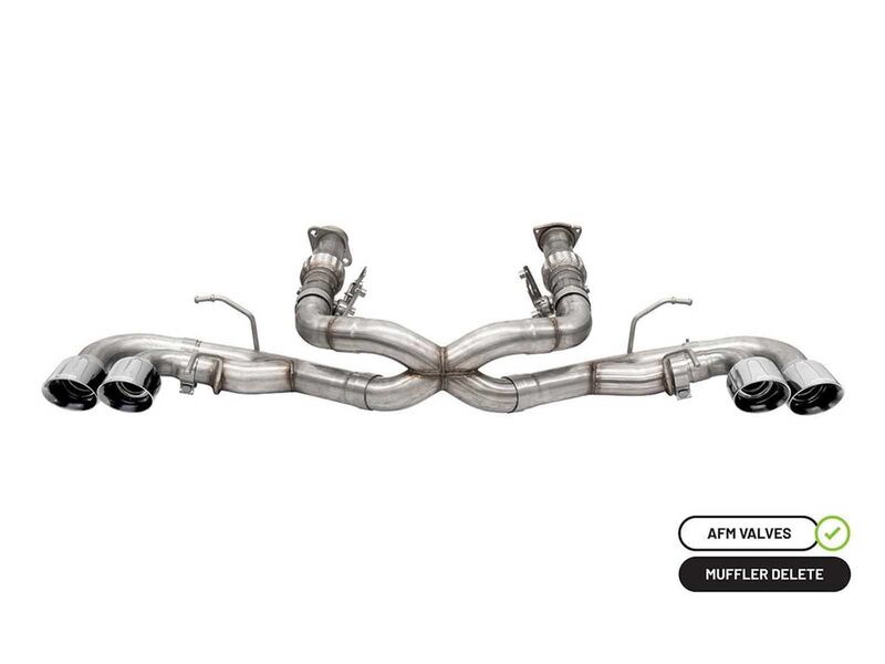 Corsa 21102 Xtreme 3" Cat-Back Exhaust, 4.5" Polished Tips Uses OE AFM Valve for 2020-Up Corvette C8